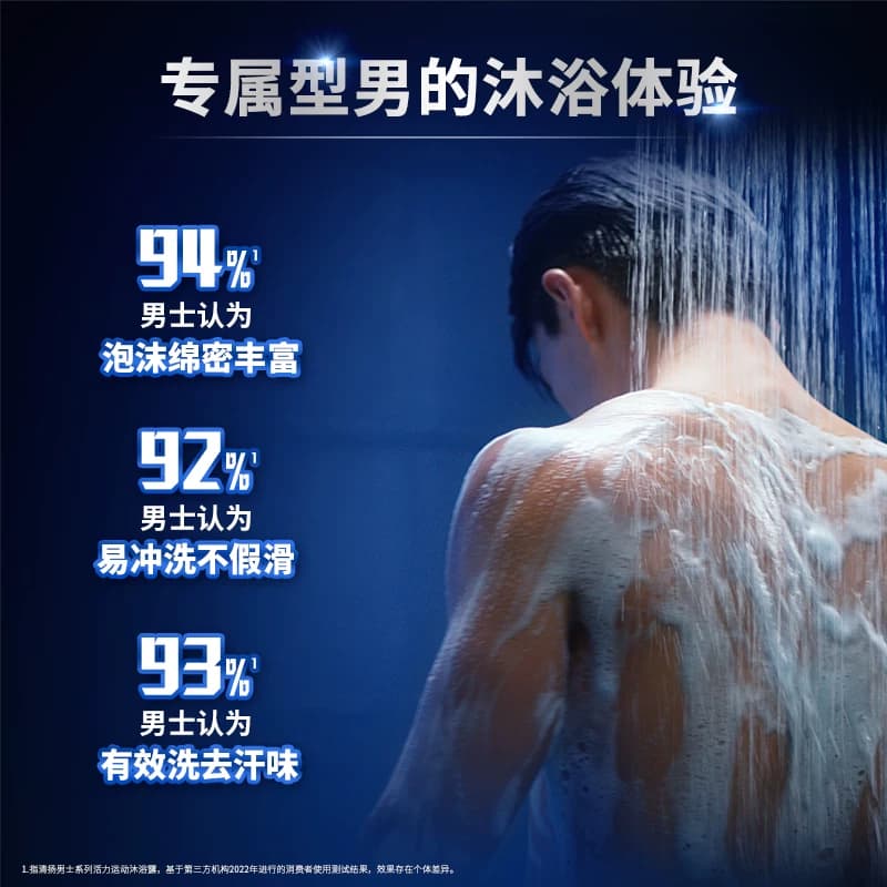 清扬男士沐浴露木质古龙香持久留香乳液清爽控油清洁 - 缩略图4