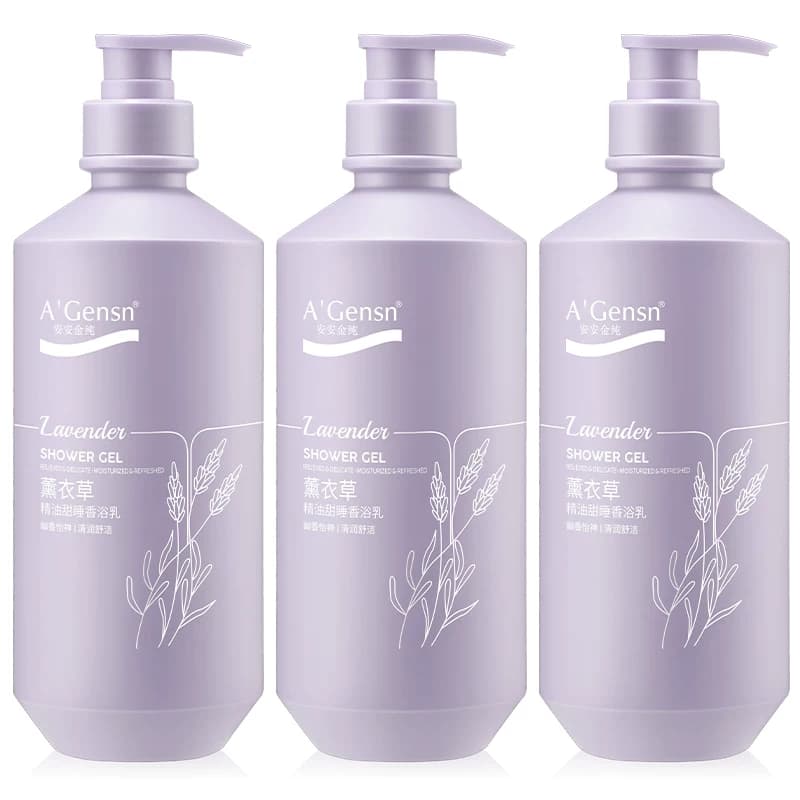 3瓶装安安金纯官网正品薰衣草沐浴露持久留香山茶花沐浴乳家庭装 - 缩略图5