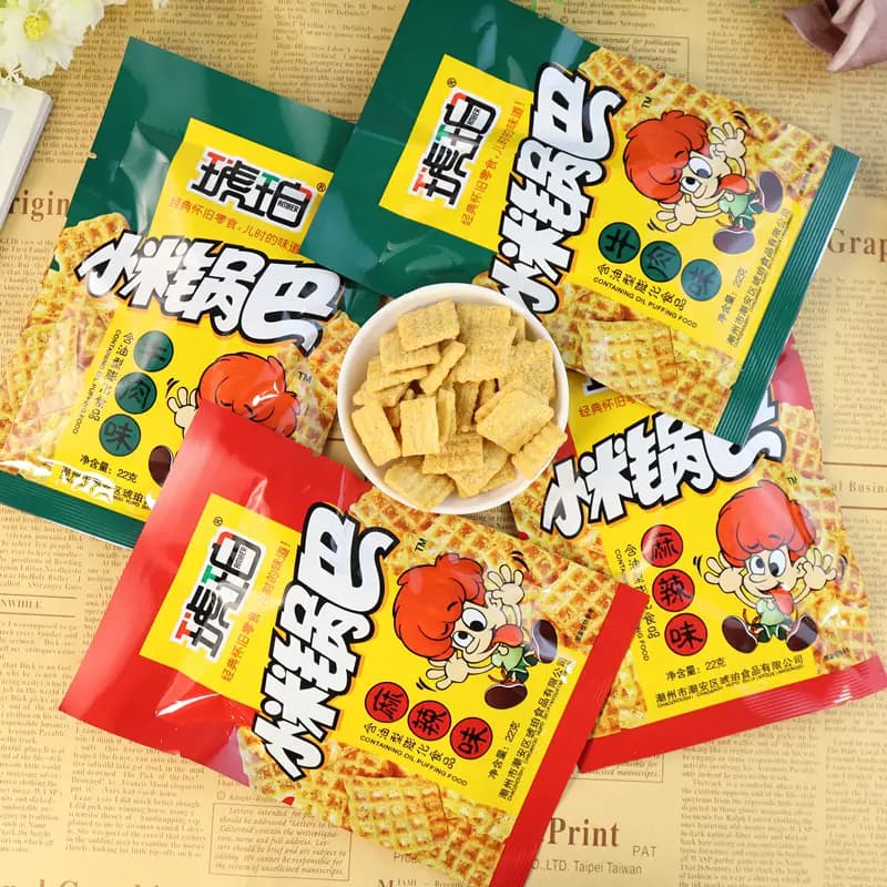 琥珀小米锅巴麻辣牛肉味膨化特产即食零食小吃儿时8090怀旧大礼包 - 缩略图2