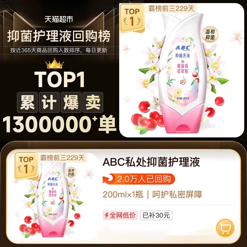 免运ABC私密处护理液清洗液洗护液弱酸性止痒抑菌男女通用正品 - 缩略图2