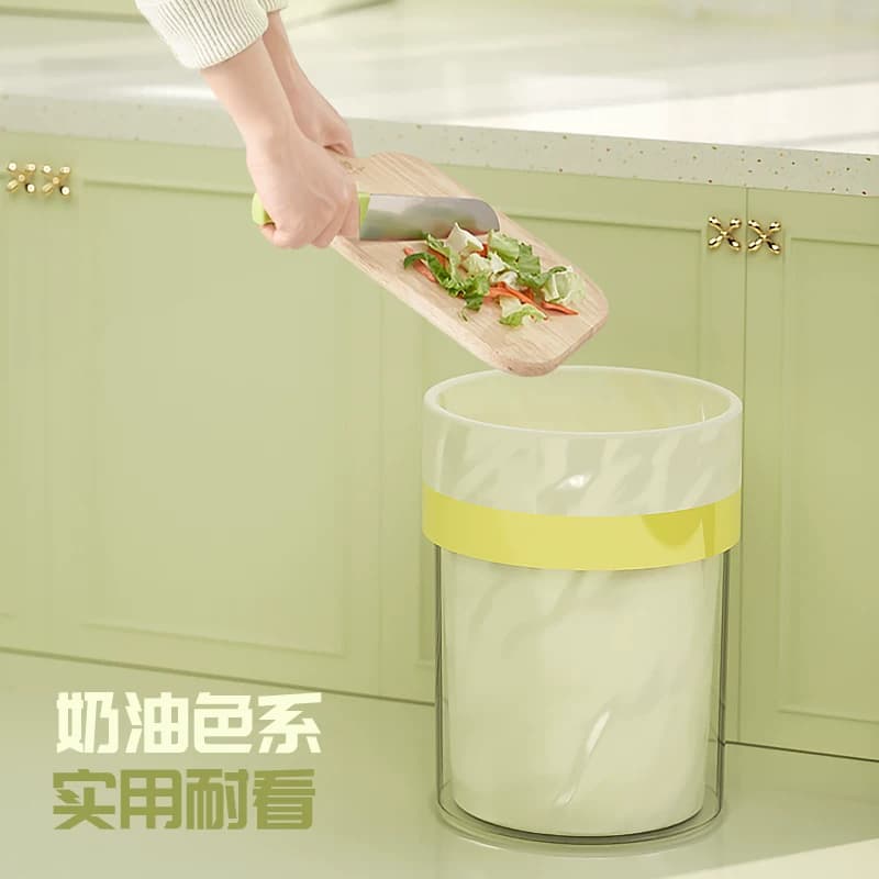 靓涤垃圾袋加厚大号免撕抽绳厨余家用奶fufu色系特厚厨余用 - 缩略图4