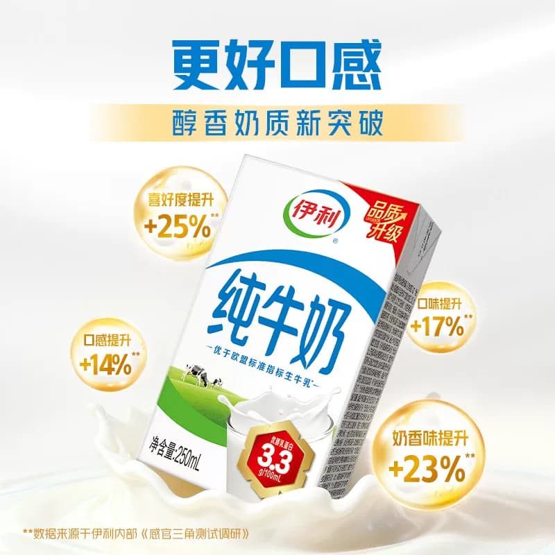 【5月产】伊利纯牛奶250ml*42盒优质乳蛋白学生营养早餐 - 缩略图3