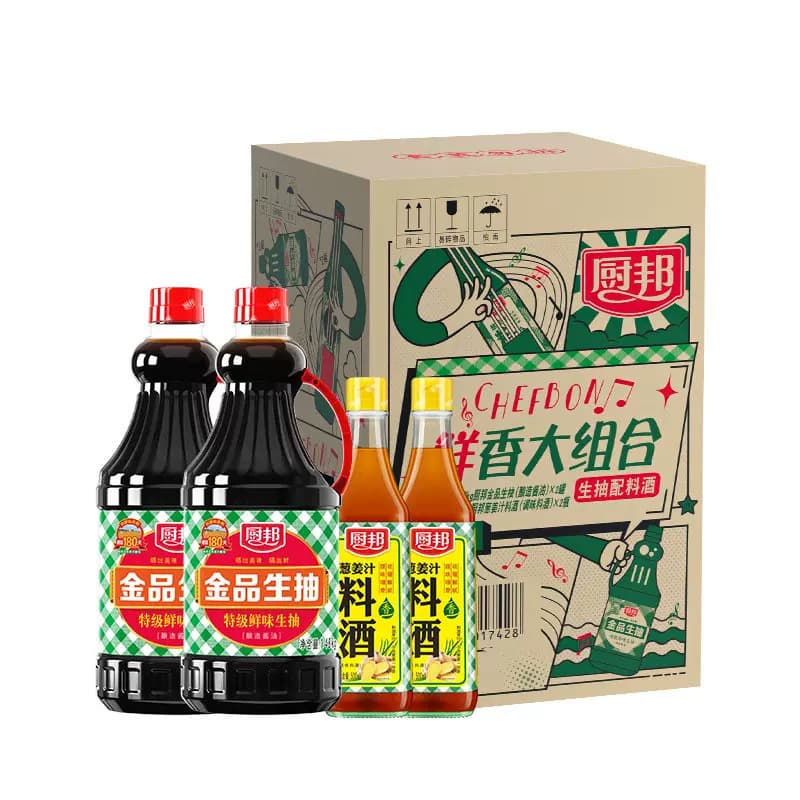 厨邦金品生抽葱姜汁料酒超高性价比组合装特级酿造酱油炒菜调味品 - 缩略图2
