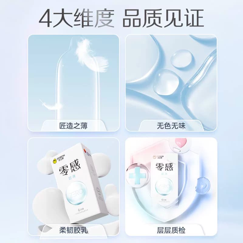 杰士邦零感沁薄避孕套超薄裸入安全套情趣男用6只*2盒组合装12只 - 缩略图4