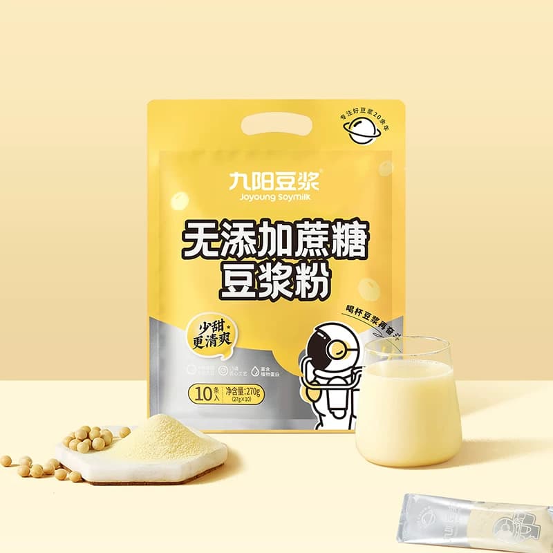 九阳豆浆无添加蔗糖豆浆粉非无糖微甜原味易冲泡早餐营养学生 - 缩略图3