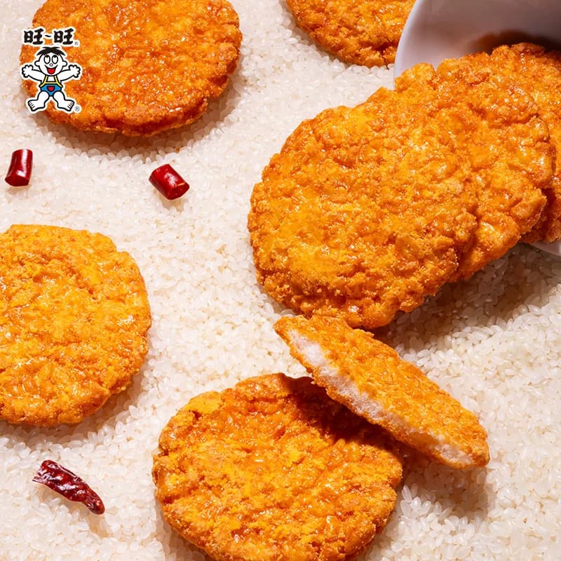 旺旺脆米饼独立包装办公室解馋休闲零食劲爆香辣味52g*2包 - 缩略图2