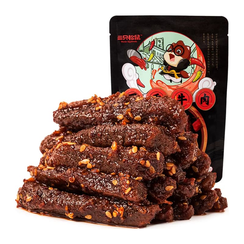 三只松鼠牛肉干蜀香牛肉麻辣味100g*1袋零食解馋熟食特产小吃 - 缩略图2