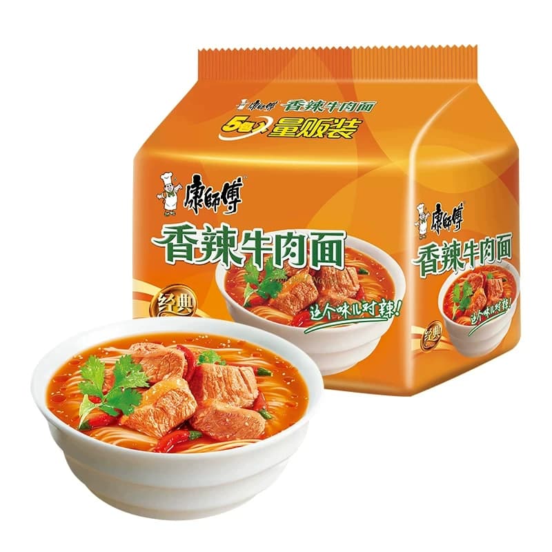 康师傅方便面经典袋香辣牛肉面袋装泡面速食食品 - 缩略图4