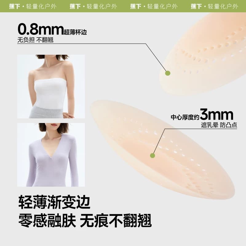 蕉下透气隐形乳贴夏季女免穿文胸防滑硅胶乳贴婚纱用超透气不闷汗 - 缩略图4