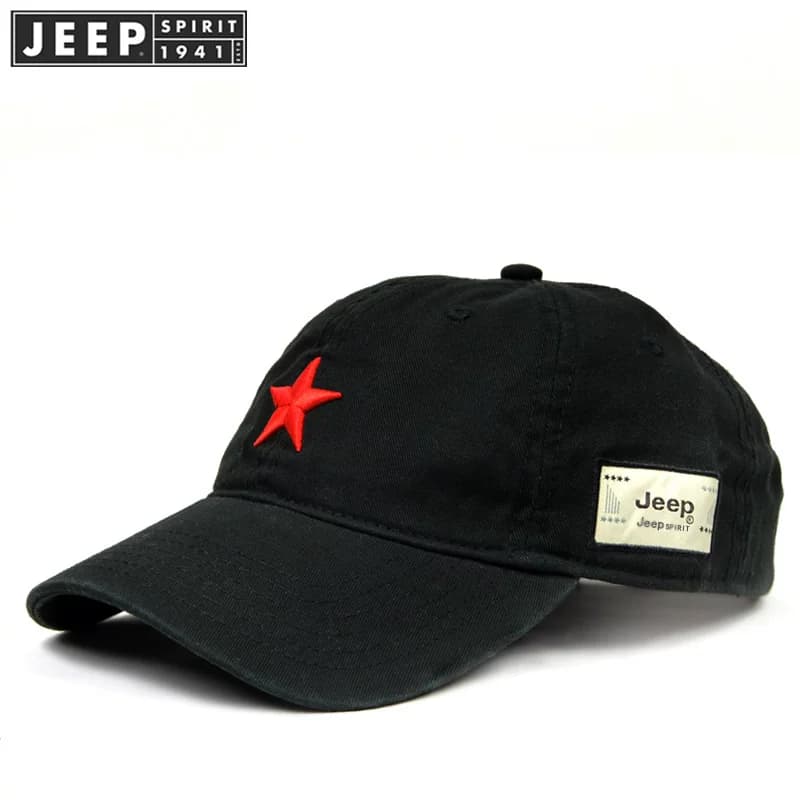 JEEP吉普春夏新款鸭舌帽红星男女遮阳帽户外休闲棒球帽纯棉百搭款 - 缩略图2