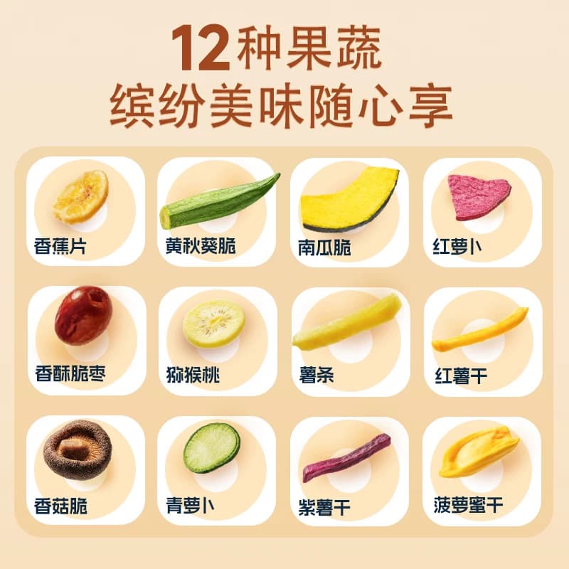 【芭芭农场】三只松鼠量贩罐装12种果蔬脆250g果干休闲健康零食 - 缩略图3