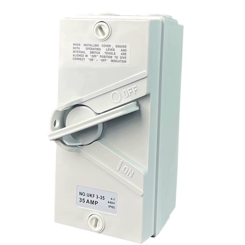 户外防水隔离开关UKF20A35A63A大功率工业三相380V防水开关三P - 缩略图5