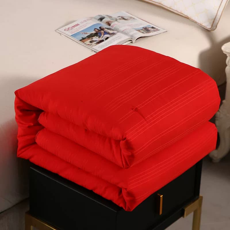 8品牌清仓婚庆大红蚕丝被100%桑蚕丝结婚红色子母被秋冬加厚家纺 - 缩略图2