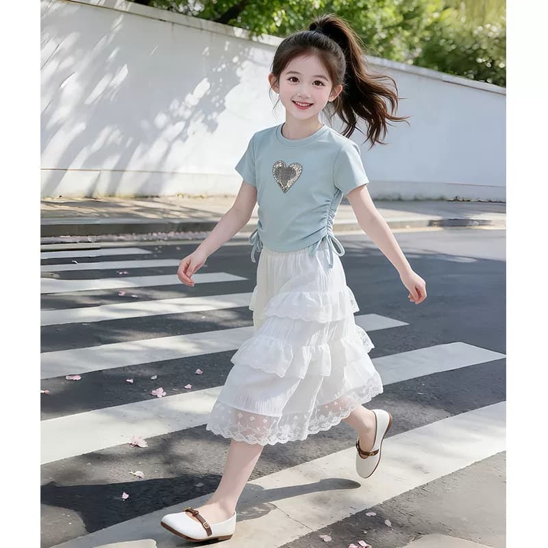 女童连衣裙夏季2026新款儿童洋气蕾丝蛋糕裙女孩夏装超好看半身裙 - 缩略图4