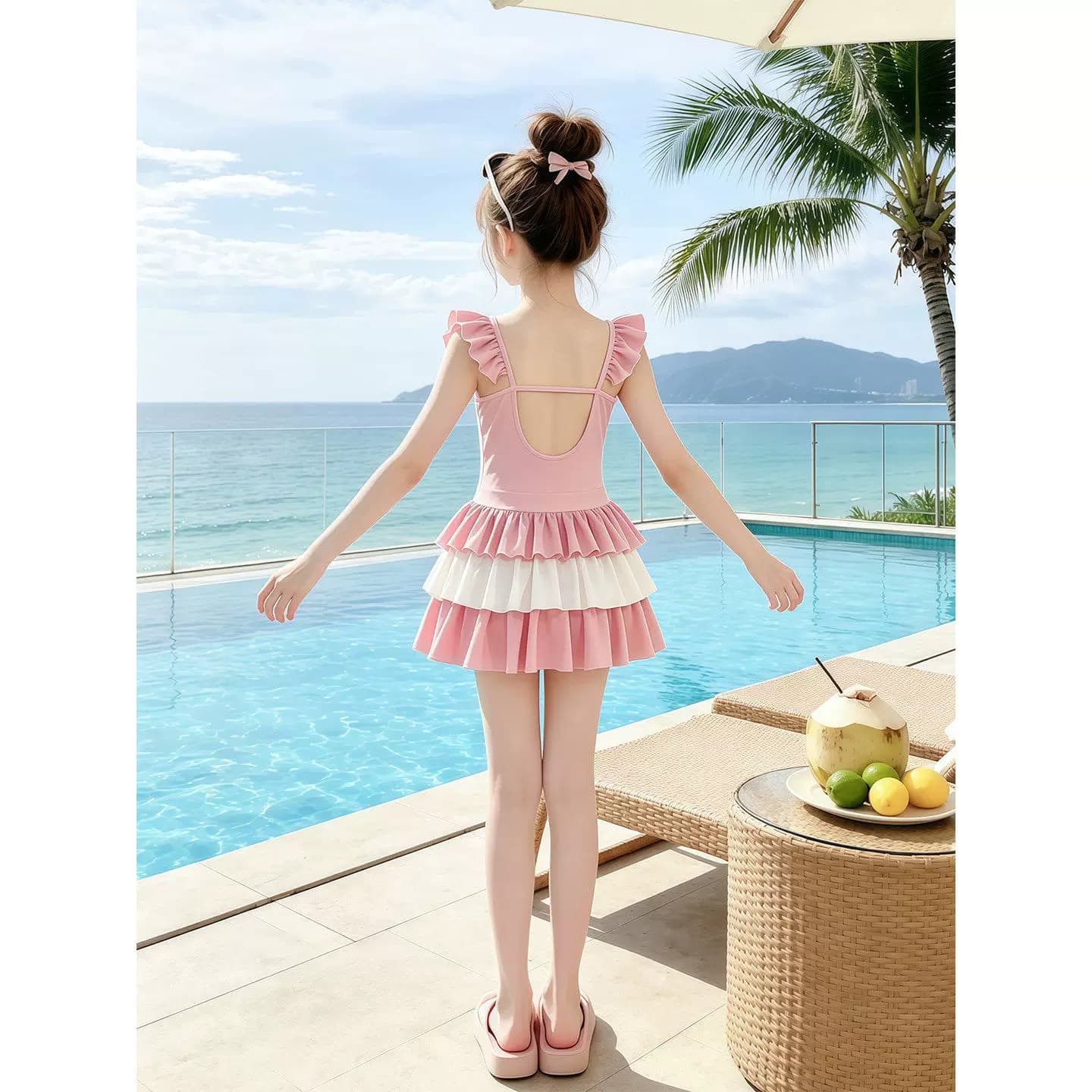 女童连身泳衣夏装2026新款儿童洋派蛋糕裙游泳衣女孩夏季速干泳装 - 缩略图5