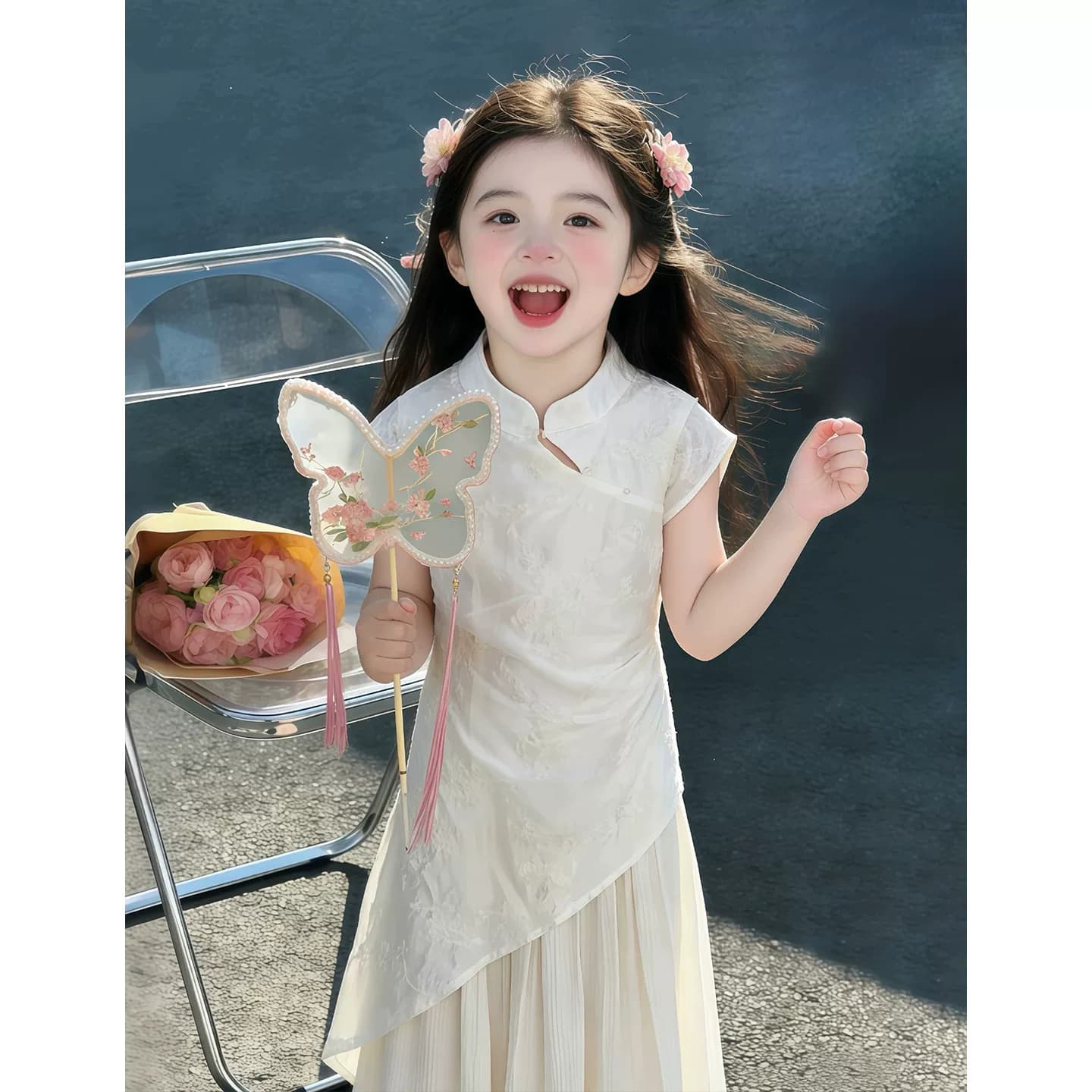 女童连衣裙夏装2026新款儿童夏季新中式国风裙子女大童汉服旗袍裙 - 缩略图4