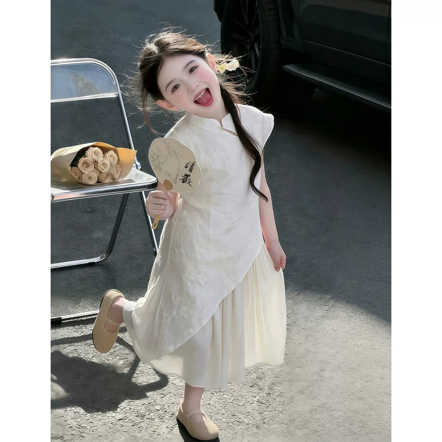 女童连衣裙夏装2026新款儿童夏季新中式国风裙子女大童汉服旗袍裙 - 缩略图2