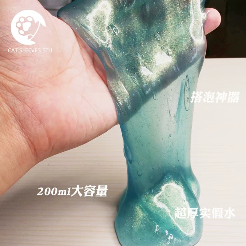 猫袖瀑布假水盲盒不粘手搭帐篷史莱姆非起泡胶网红解压玩具 - 缩略图3