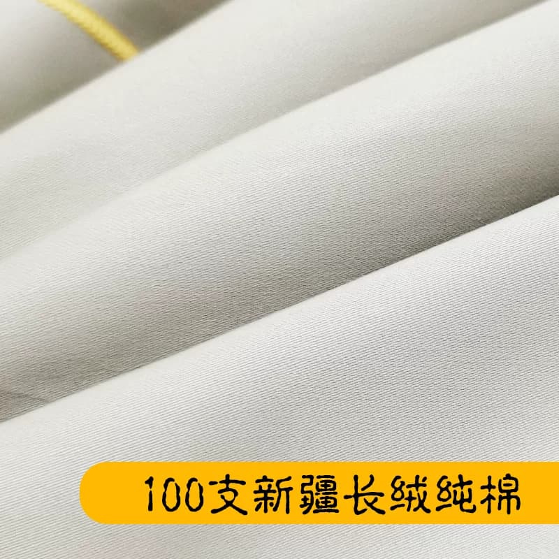 100支长绒纯棉双人枕套 贡缎100%全棉情侣长条款枕头套枕芯套一米 - 缩略图2