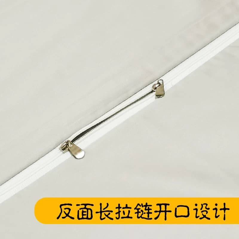 100支长绒纯棉双人枕套 贡缎100%全棉情侣长条款枕头套枕芯套一米 - 缩略图4