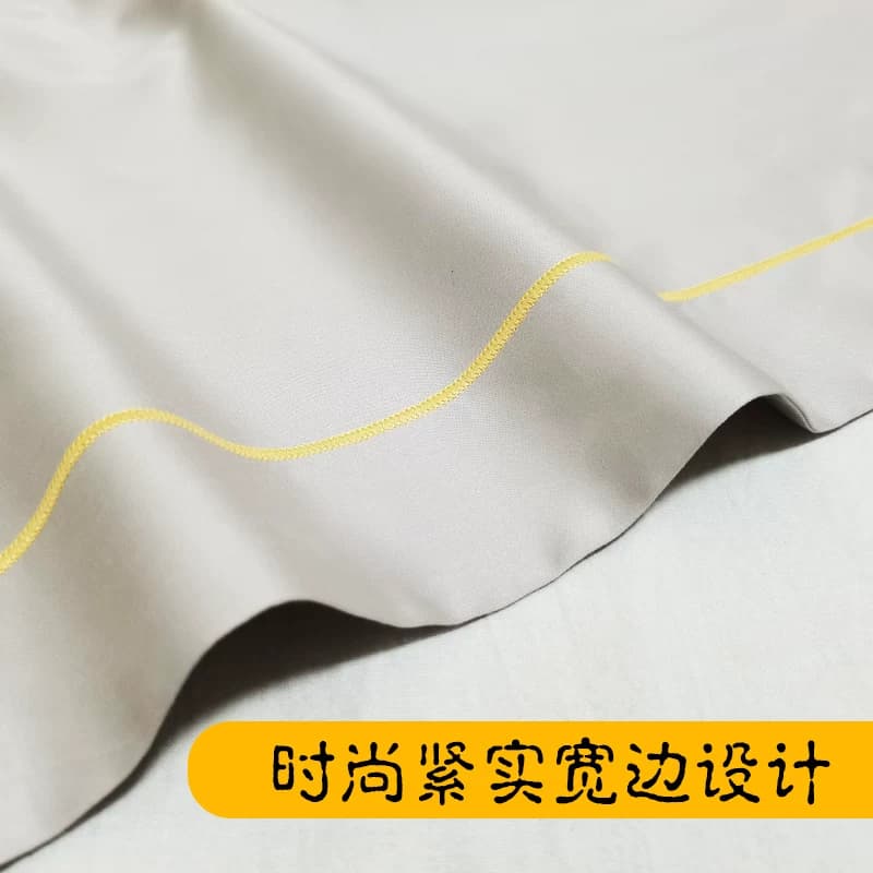 100支长绒纯棉双人枕套 贡缎100%全棉情侣长条款枕头套枕芯套一米 - 缩略图3