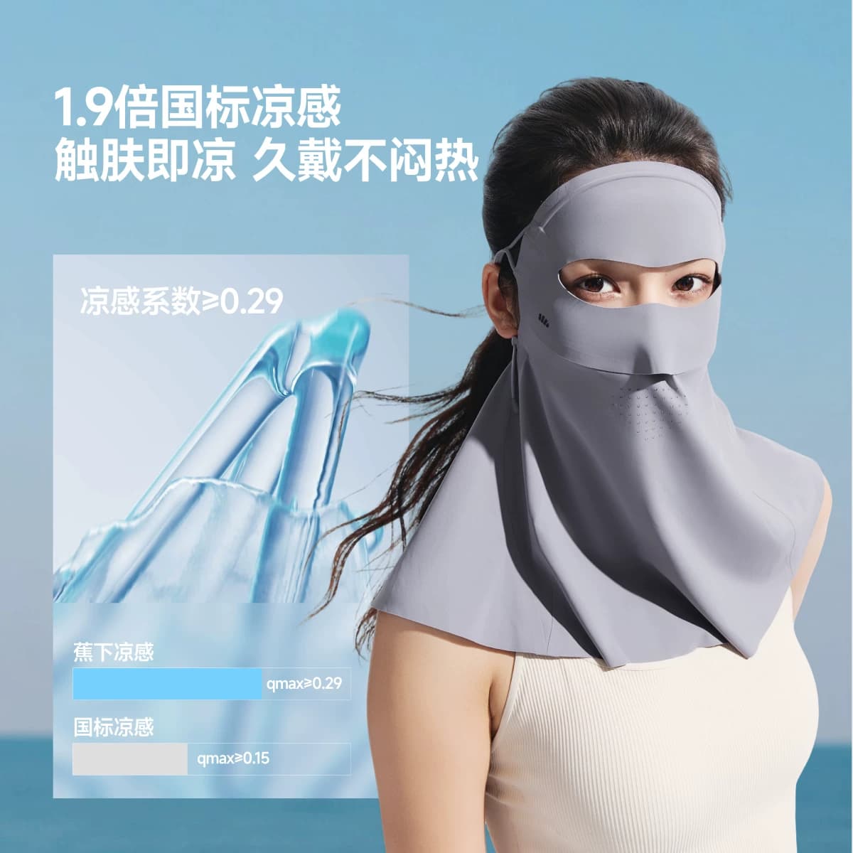 蕉下护颈防晒面罩女轻薄遮脖子透气立体遮阳防紫外线开车防晒口罩 - 缩略图5
