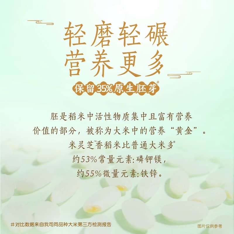 金龙鱼乳玉皇妃米灵芝香稻米5kg留胚率35%一年一季东北大米10斤装 - 缩略图3