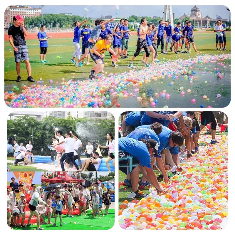 水气球儿童快速灌注自动打结充水汽球夏日户外打水仗神器无毒水弹 - 缩略图3