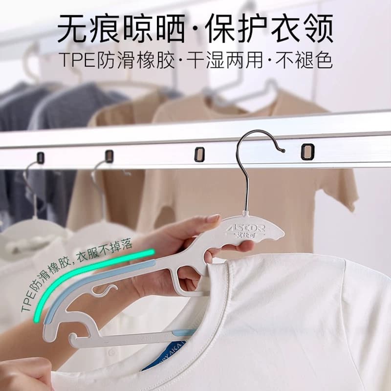 衣架家用无痕防滑肩角衣撑撑子衣挂钩学生宿舍收纳晾衣服架衣架子 - 缩略图3