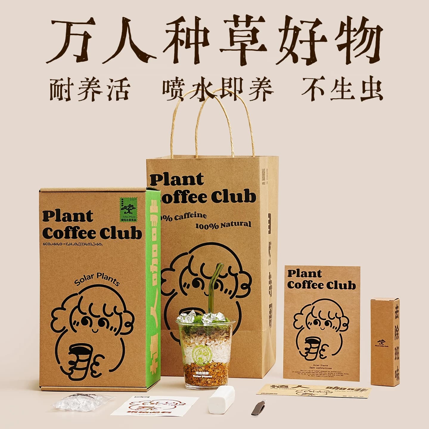 植人咖啡ins风桌面苔藓微景观diy创意女生日礼物办公桌面绿植盆栽 - 缩略图2