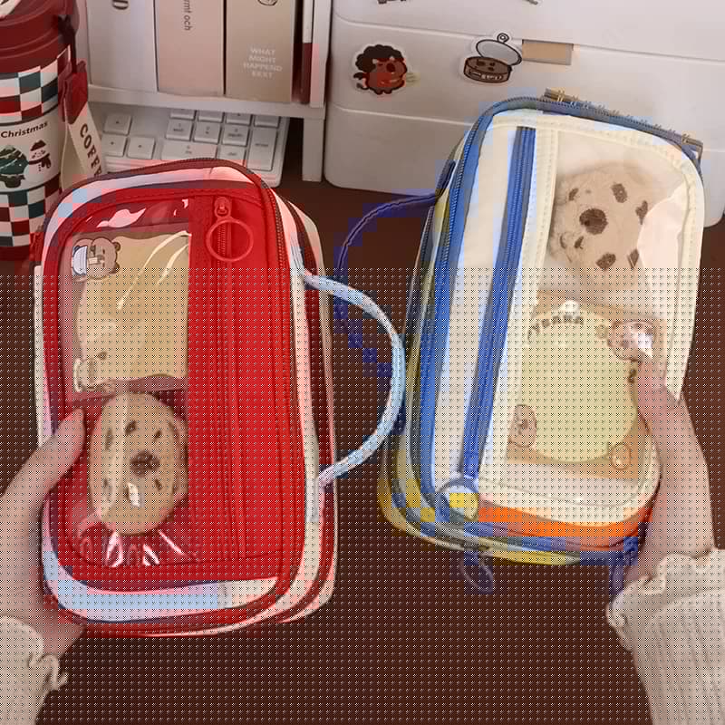 学生新款复古手提大容量笔袋女孩高颜值ins风文具盒小学生文具盒 - 缩略图4