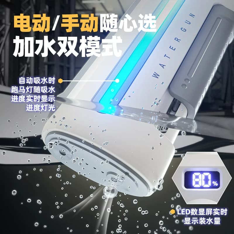 新款脉冲电动水枪全自动吸水抢高速连发手自一体黑科技大容量水枪 - 缩略图3