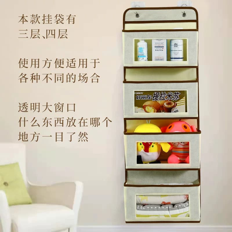 门后收纳挂袋墙挂式置物袋布艺挂兜宿舍神器家用壁挂式收纳袋挂墙 - 缩略图3
