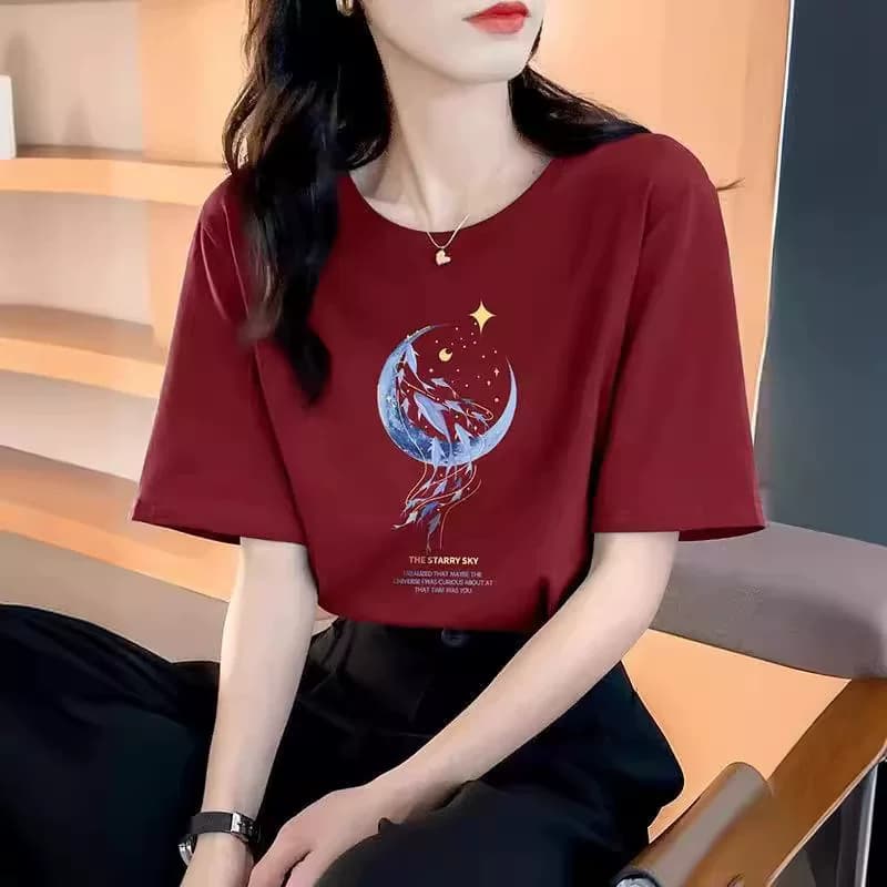 圆领纯棉短袖t恤女2026夏季新款百搭上衣男女同款半袖通勤风薄潮 - 缩略图4