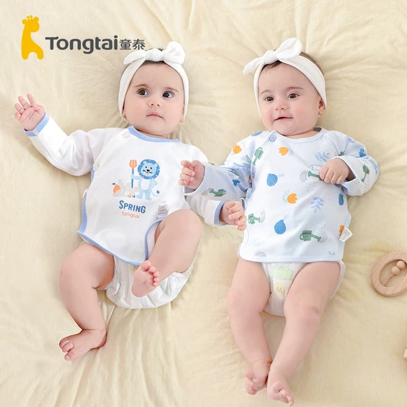 童泰新生婴儿儿衣服半背衣纯棉春秋初生宝宝上衣秋衣和尚服秋冬 - 缩略图3