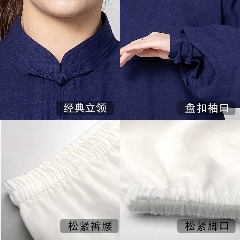 太极服男女款2026新款亚麻夏季道士服武术服装表演服夏太极拳练功 - 缩略图3