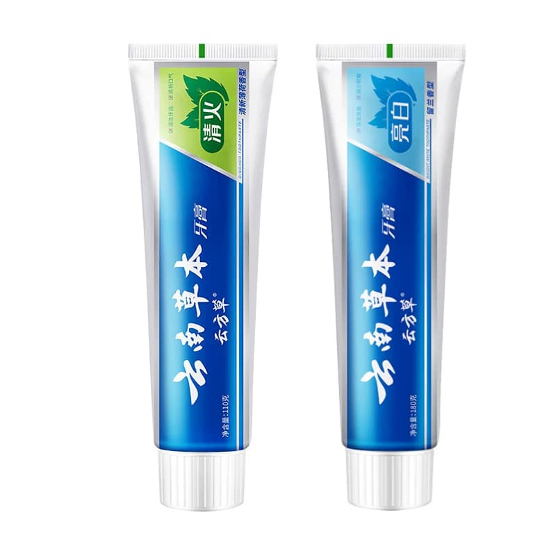 正品云南草本牙膏减轻牙龈问题亮白牙齿洁净口腔清新口气家庭装 - 缩略图5