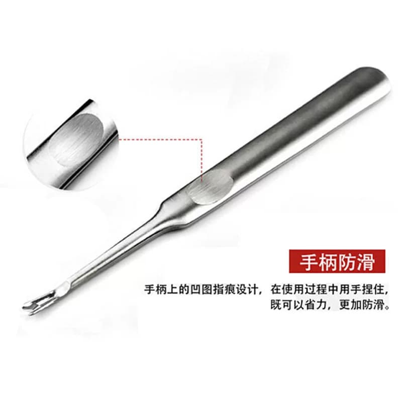不锈钢指甲去死皮叉V型修剪推叉去角质手部指甲修剪美甲工具 - 缩略图5