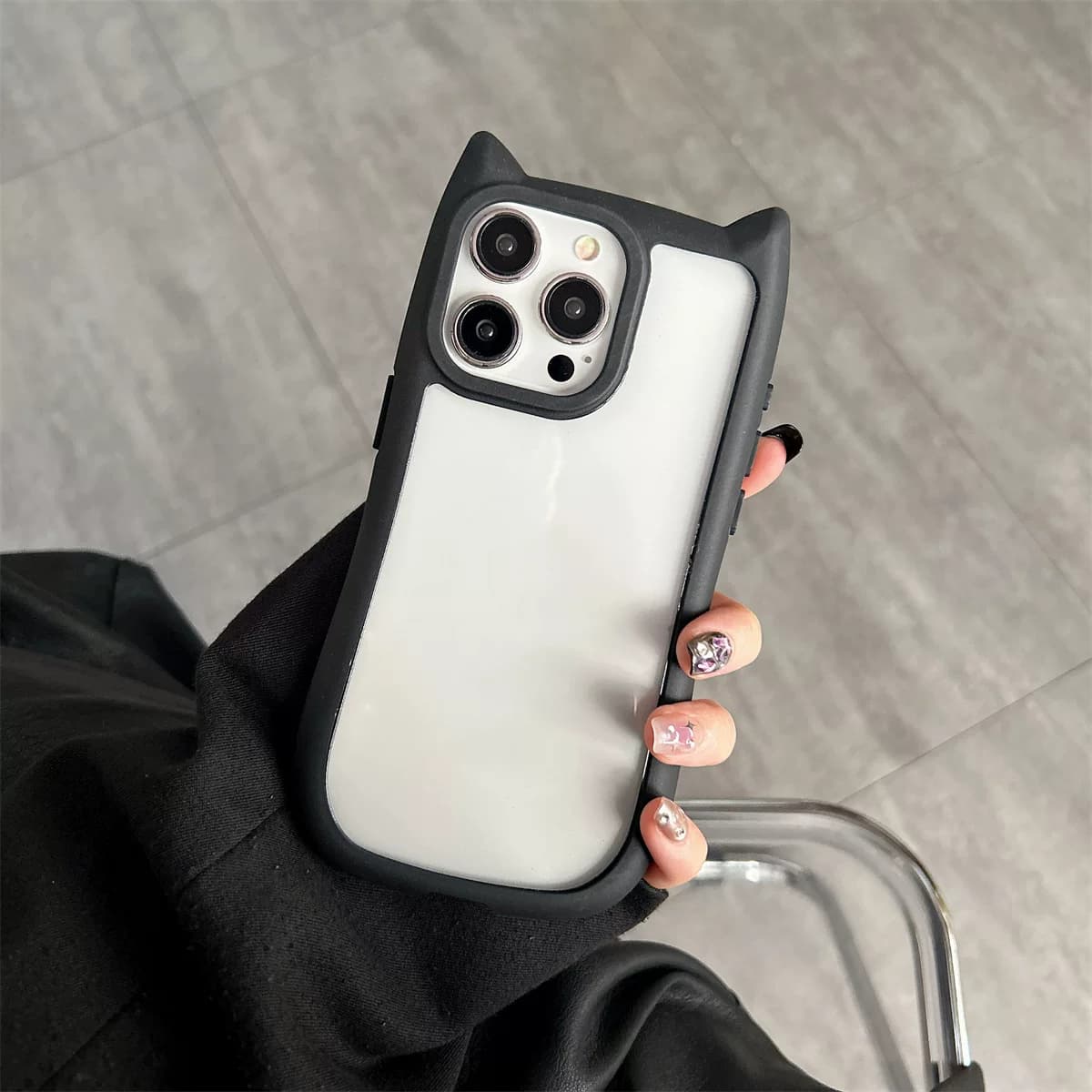 RB高版本适用于苹果iphone15/15promax手机壳14plus保护套13mini猫耳朵全包11防刮透明16亚克力硅胶17Pro情侣 - 缩略图4