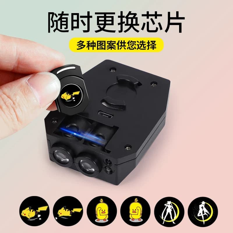 儿童自行车投影灯汽车动态迎宾灯皮卡丘滑板车公主请上车改装饰灯 - 缩略图5