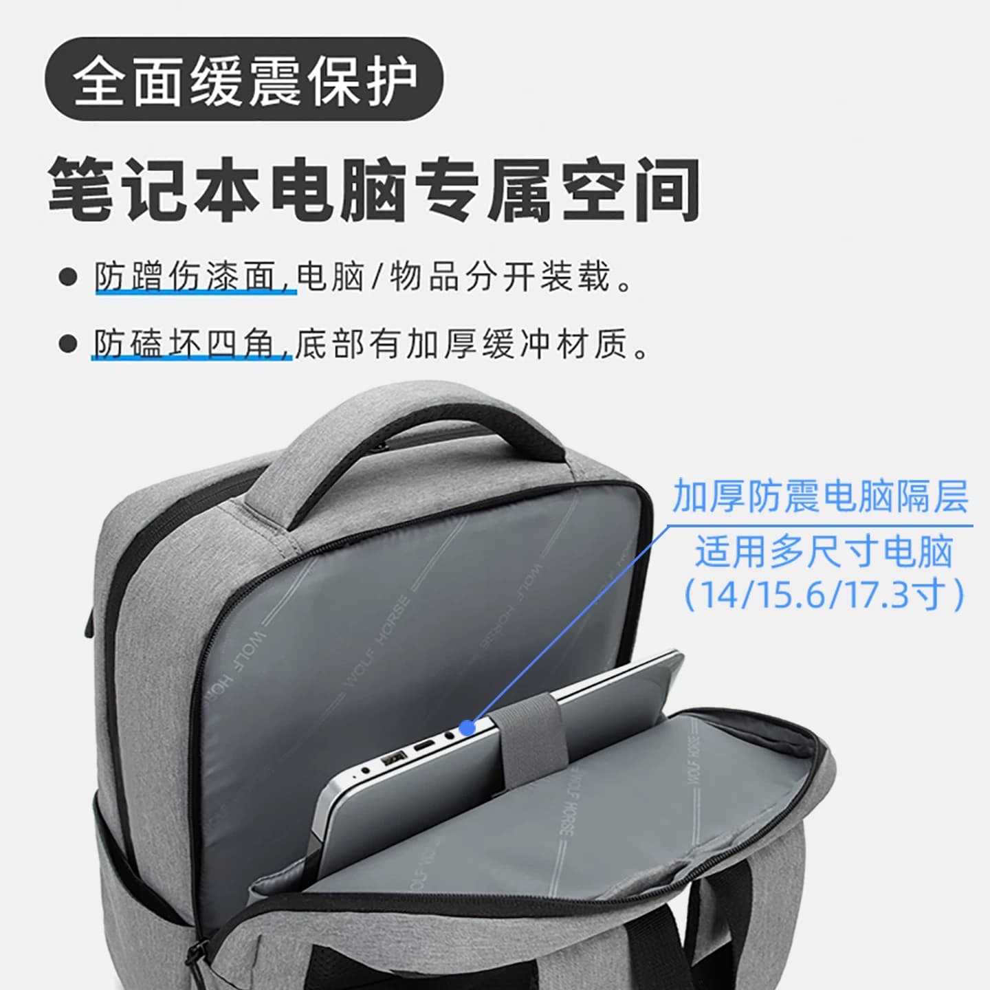 商务背包男士通勤电脑包初中学生书包轻便防水大容量旅行双肩包女 - 缩略图3