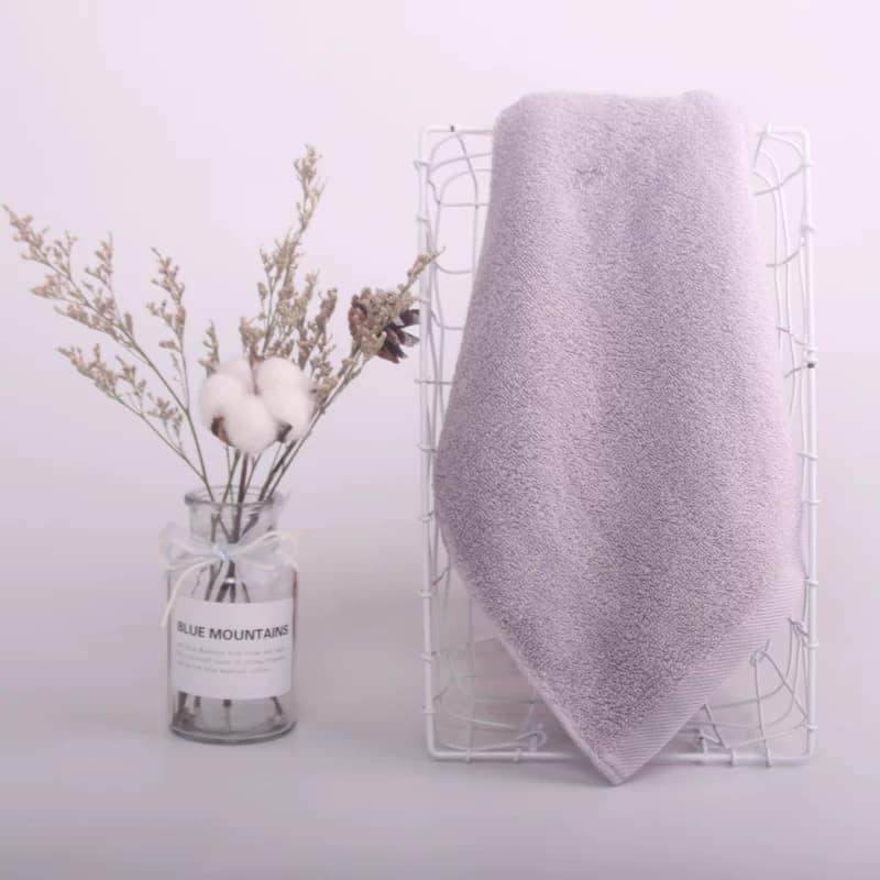 【加厚三条装】玉沙棉纤毛巾素色吸水洗脸面巾棉质成人运动毛巾 - 缩略图4
