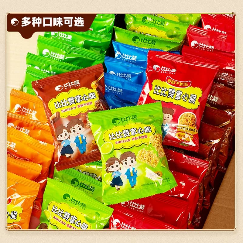比比赞干脆面掌心脆干吃方便面整箱小零食休闲食品小吃大礼包批发 - 缩略图3