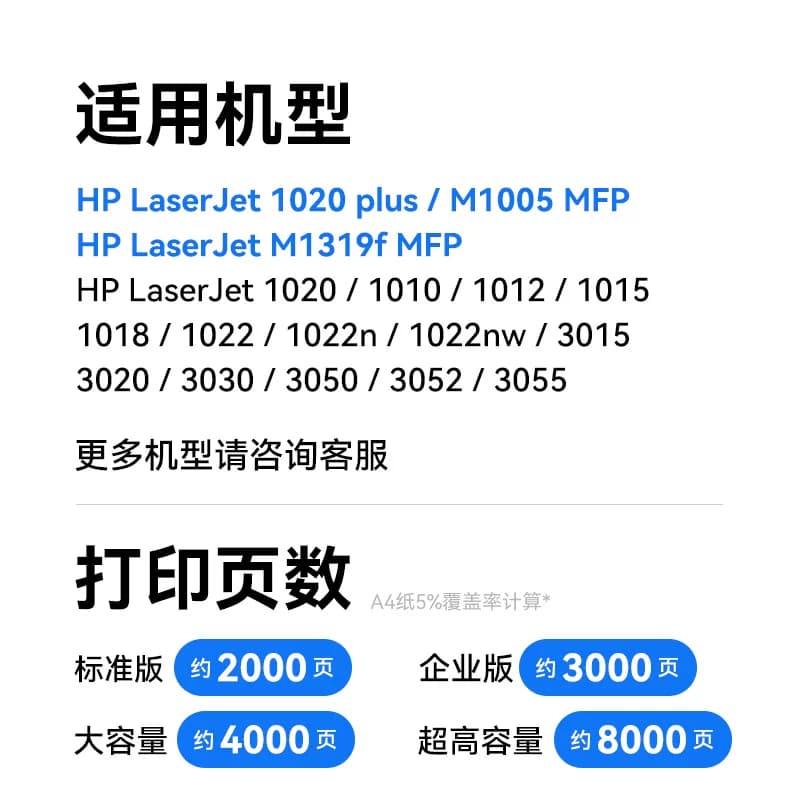 彩格适用惠普m1005硒鼓HP12A HP1020墨粉HP1005 HP1020Plus 1010 1018易加粉M1005mfp 12A Q2612A打印机墨盒 - 缩略图3