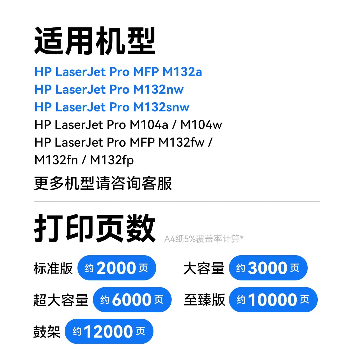 彩格适用惠普M132a硒鼓M132nw M104a/w CF218A粉盒LaserJet Pro MFP M132snw/fw/fn/fp打印机HP18A墨盒成像鼓 - 缩略图3
