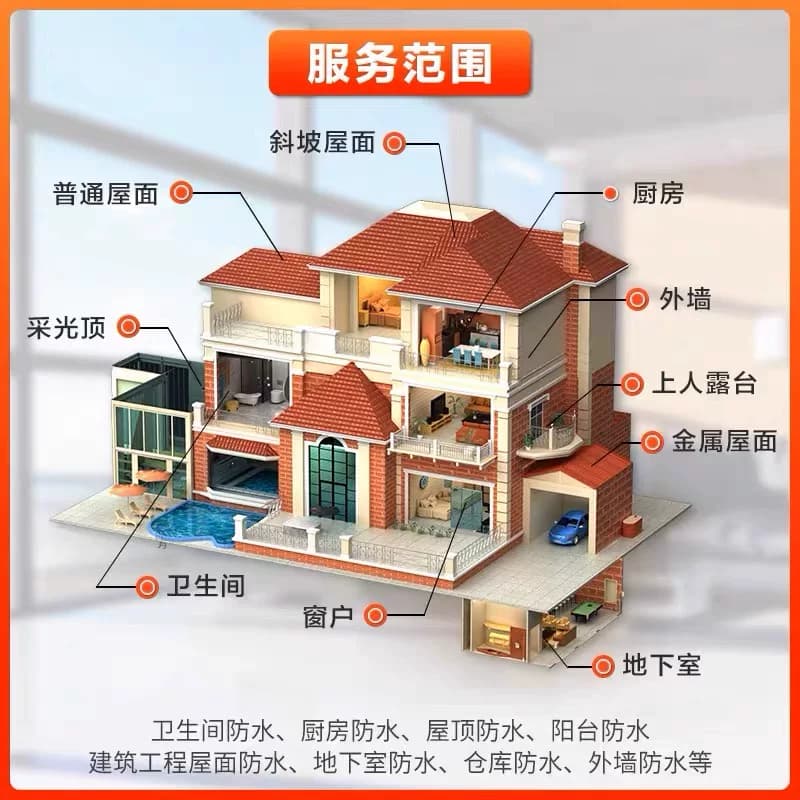 北京本地卫生间防水屋顶漏水阳台漏水墙面发霉渗水维修漏水检测 - 缩略图5