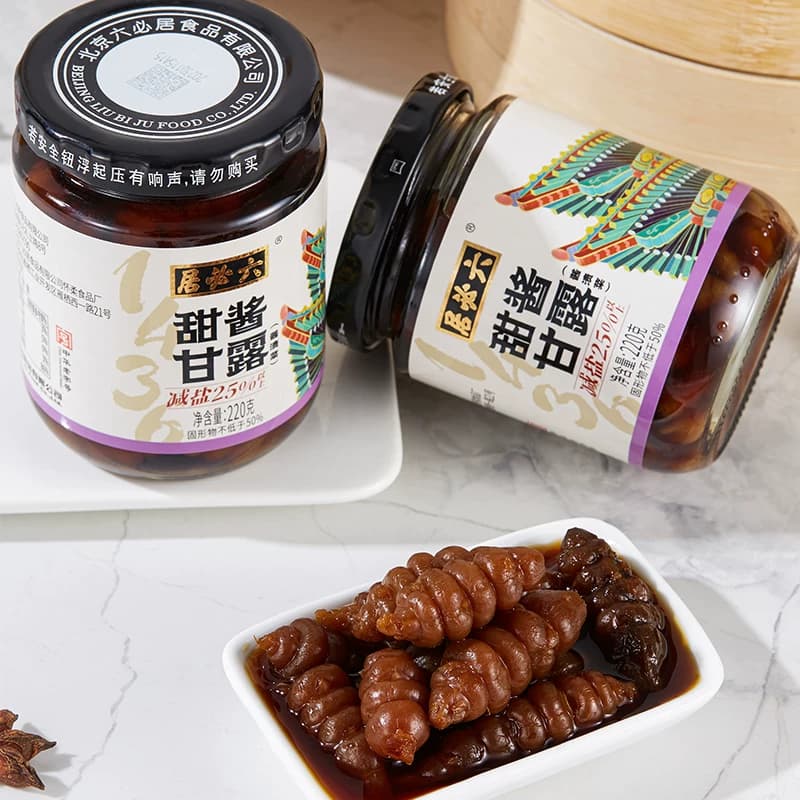 六必居减盐甜酱甘露腌酱地环螺丝菜宝塔菜地葫芦早餐下饭酱腌小菜 - 缩略图2