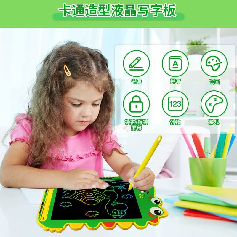 卡通恐龙彩色液晶画板高品质画板多功能LCD护眼儿童涂鸦智能手写 - 缩略图2