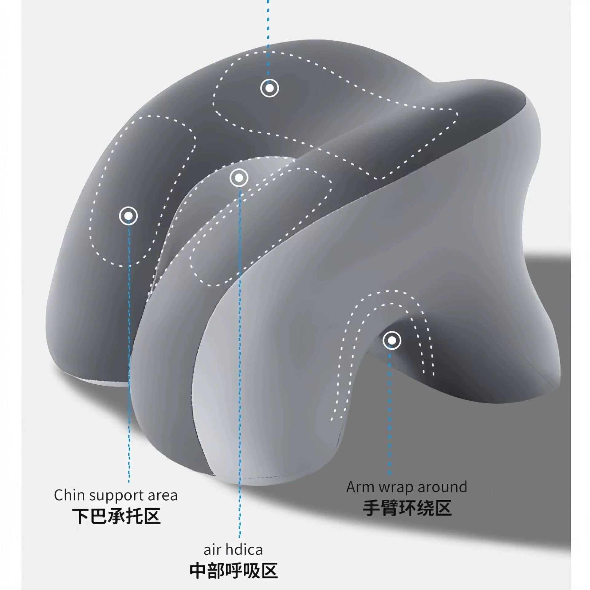 午睡枕办公室工位趴睡枕小学生儿童专用午休神器趴枕环抱式睡枕 - 缩略图3