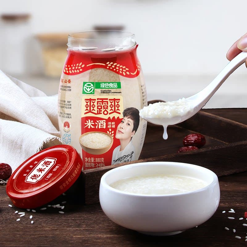 厂家直销爽露爽甜酒酿醪糟糯米酒880gX2瓶装孝感佬米酒月子米酒 - 缩略图4